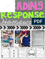 Reading Response Homework Pack PDF