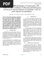 Aedes Species in Laboratory"