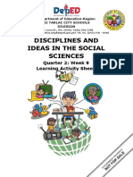 Disciplines and Ideas in The Social Sciences: Quarter 2: Week 9 Learning Activity Sheets