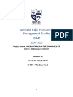 Jamnalal Bajaj Institute of Management Studies Jbims: Project Name: Understanding The Dynamics of South African Economy