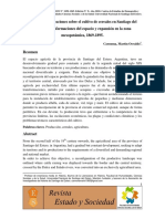 Carmona-Martin Algunas Consideraciones Sobre El Cultivo de Cereales en Santiago Del Estero. Transformaciones Del Espacio y Expansión en La Zona Mesopotámica, 1869-1895