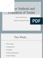 LECT 6 BQS 559 Tendering Methods