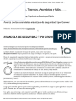 Arandela Grower - Especificaciones - Tablas de Usos