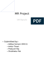 MR Project: IIM Ranchi