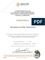 Actualización en El Diagnóstico y Manejo Temprano de La Hepatitis C Criterios de Referencia en El Primer Nivel de Atención-Constancia de Curso 967114