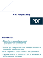 Goal Programming