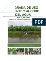 Programa de Uso Eficiente y Ahorro Del Agua Arenal