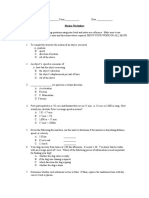 Motion Worksheet