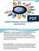 Understanding Culture, Society and Politics