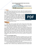 Islam: Grade Levels: Specialized Subject: Semester: First Semester Part 2