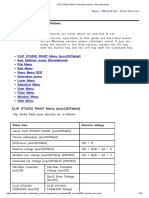 CLIP STUDIO PAINT Instruction Manual - Menu Shortcuts