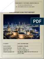 Vacuum Box Test Report of Tank T-8112 Bottom Plates