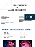 Case Presentation ON Acute Bronchitis