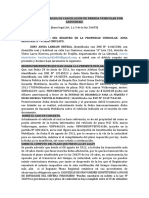 Declaracion Jurada de Cancelacion de Prenda Vehicular Por Caducidad