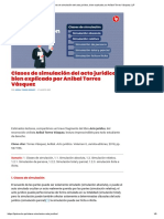 Clases de Simulación Del Acto Jurídico, Bien Explicado Por Aníbal Torres Vásquez - LP