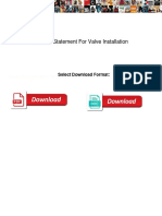 Method Statement For Valve Installation