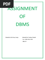 Assignment OF Dbms