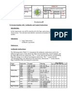 Practical No.09 To Become Familiar With Arithmetic and Logical Instructions