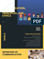 Communication, Process, Principles, and Ethics