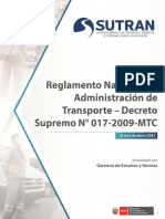 Reglamento Nacional de Administración de Transporte PDF