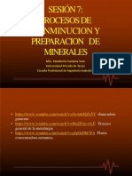 Sesión 7 - Procesos de Conminucion y Concentracion de Minerales