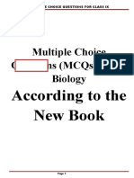 MCQs of Biology Book of Class IX