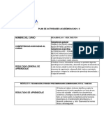 Plan de Actividades Académicas 2021-Ii