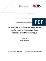 Le Tourisme Et La Faune Sauvage: Entre Réelle Volonté de Sauvegarde Et Véritable Industrie Touristique