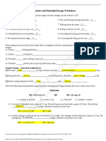 This Study Resource Was: Kinetic and Potential Energy Worksheet