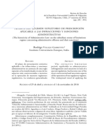 Administrativo. Acerca Del Regimen Supletorio de Prescripcion Aplicable A Las Infracciones y Sanciones Administrativas