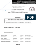 Spécialité Option: Contrôle Microbiologique Et Hygiène Alimentaire. Spécialité: Microbiologie Appliquée