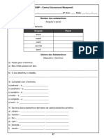 CEMP Centro Educacional Marapendi. Número Dos Substantivos Singular e Plural