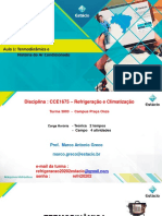 1 Aula de Refrigeração Revisão Termodinâmica e História