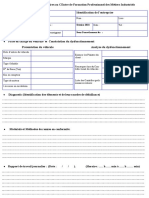 Fiche de Rapport Journalier de Stage