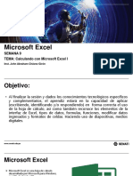 SEMANA 9 - Calculando Con Microsoft Excel I