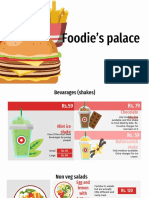 Foodie's Palace Menu