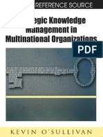 Strategic Knowledge Management in Multinational Organizations 9781599046303