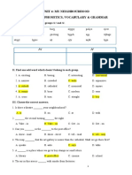 Unit 4: My Neighbourhood Practice 1: Phonetics, Vocabulary & Grammar