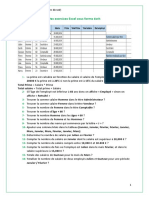 Des Exercices Excel Sous Forme Écrit