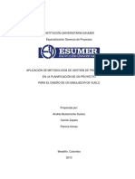 Aplicación de Metodología de Gestión de Proyectos Pmi