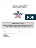 NT 02 - Exigência Das Medidas de Segurança Contra Incêndio e Pânico Nas Edf. e Áreas de Risco