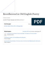 Reordberend in Old English Poetry: Cite This Paper