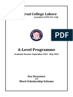 A-Level Programme: Universal College Lahore