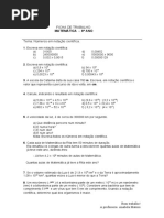 Ficha de Trabalho #4-Notação Científica