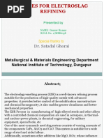 Fluxes For Electroslag Refining: Dr. Satadal Ghorai