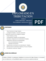 Diplomado en Tributación: Módulo Código Tributario - Principios Y Procedimiento Contencioso Tributario