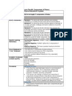 Lesson Plan #9: Components of Fitness