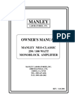 Manley NeoClassic 250-100 Monoblock