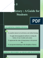 Doing History: A Guide For Students