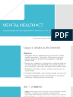 Mental Health Act: Implementing Rules and Regulations of Republic Act No. 11036